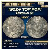 1902-p Morgan Dollar TOP POP! $1 ms67+ SEGS