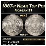 1887-p Morgan Dollar Near Top Pop $1 ms66+ SEGS