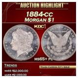 1884-cc Morgan Dollar $1 ms65+ pl SEGS