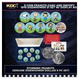 9 Coin Charlie Brown Peanuts Gang and Snoopy 1976