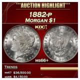 1882-p Morgan Dollar $1 ms66+ SEGS