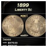 1899 Liberty Nickel 5c Grades ms65+