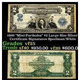 1899 $2 Large Size Silver Certificate "Mini-Portho