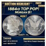 1884-o Morgan Dollar TOP POP! $1 ms67+ pl SEGS