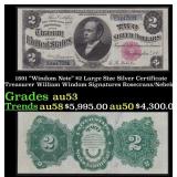 1891 $2 Large Size Silver Certificate "Windom Note