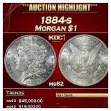1884-s Morgan Dollar $1 ms62 USCG