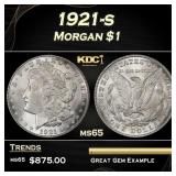 1921-s Morgan Dollar $1 Grades ms65