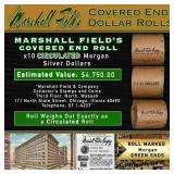 Rare Morgan Circ MARSHALL FIELDS 10 $1 Roll Green