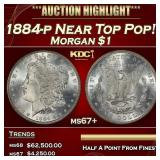 1884-p Morgan Dollar Near Top Pop! $1 ms67+ SEGS