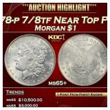 1878-p 7/8tf Morgan Dollar Near Top Pop! $1 ms65+