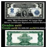 1899 $2 Large Size Silver Certificate "Mini-Portho