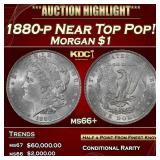 1880-p Morgan Dollar Near Top Pop! $1 ms66+ SEGS