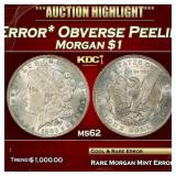PCGS 1883-o Morgan Dollar *Mint Error* Obverse Pee