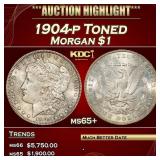1904-p Morgan Dollar Toned $1 ms65+ SEGS