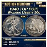 1952-s Franklin Half Dollar Near Top Pop 50c Grade