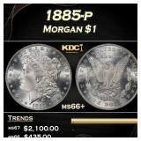 1885-p Morgan Dollar $1 ms66+ SEGS