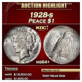 1928-s Peace Dollar $1 ms64+ SEGS