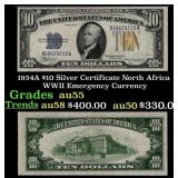 1934A $10 Silver Certificate North Africa WWII Eme