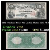 1880 $10 United States Note "Jackass Note" Grades