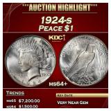 1924-s Peace Dollar $1 ms64+ SEGS
