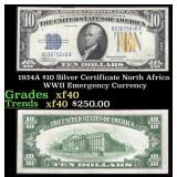 1934A $10 Silver Certificate North Africa WWII Eme