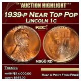 1939-p Lincoln Cent Near Top Pop 1c ms68 rd SEGS