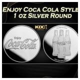 Enjoy Coca Cola Style - 1 oz Silver Round Round