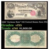 1880 $10 United States Note "Jackass Note" Grades