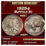 1925-s Buffalo Nickel 5c ms64+ SEGS