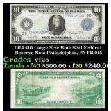 1914 $10 Large Size Blue Seal Federal Reserve Note