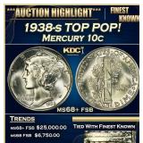 1938-s Mercury Dime TOP POP! 10c ms68+ fsb SEGS
