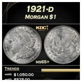 1921-d Morgan Dollar $1 Grades ms65+