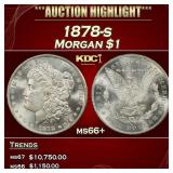 1878-s Morgan Dollar $1 ms66+ SEGS