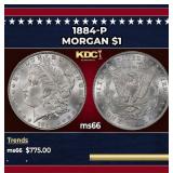 1884-p Morgan Dollar $1 Grades GEM+ Unc