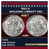 1941-s Walking Liberty Half Dollar 50c Grades ms65