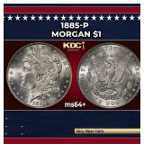 1885-p Morgan Dollar $1 Grades Choice+ Unc
