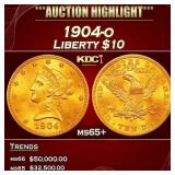 1904-o Gold Liberty Eagle $10 ms65+ SEGS