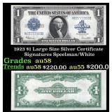 1923 $1 large size Silver Certificate Grades Choic
