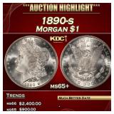 1890-s Morgan Dollar $1 ms65+ SEGS