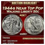 1944-s Walking Liberty Half Dollar Near Top Pop 50