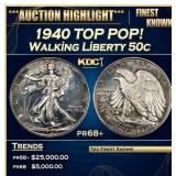 1940 Proof Walking Liberty Half Dollar TOP POP! 50