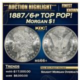 1887/6-p Morgan Dollar TOP POP! $1 ms66+ SEGS