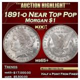 1891-o Morgan Dollar Near Top Pop $1 ms65+ SEGS