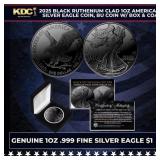 2025 Black Ruthenium Clad 1oz American Silver Eagl