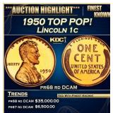 1950 Proof Lincoln Cent TOP POP! 1c pr68 rd DCAM S