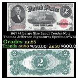 1917 $2 Large Size Legal Tender Note Thomas Jeffer