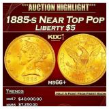 1885-s Gold Liberty Half Eagle Near Top Pop $5 ms6
