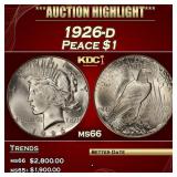 1926-d Peace Dollar $1 ms66 SEGS