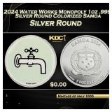 2024 Water Works Monopoly 1oz .999 Silver Round Co
