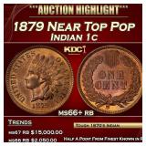1879 Indian Cent Near Top Pop 1c ms66+ rb SEGS
